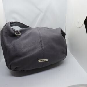 Coach Gray Pebbled Leather Hobo Bag | Quiet Luxury Style F23960